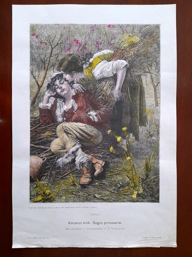 Stampa antica bacio a - stampa,